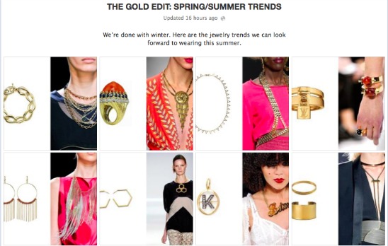 The Gold edit Love Gold ss2013 jewelry trends